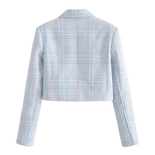 Load image into Gallery viewer, Autumn Casual Women Texture Double Breasted Short Blazer