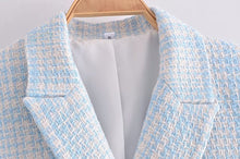 Load image into Gallery viewer, Autumn Casual Women Texture Double Breasted Short Blazer