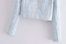 Load image into Gallery viewer, Autumn Casual Women Texture Double Breasted Short Blazer