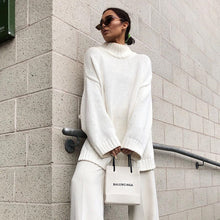 Load image into Gallery viewer, High Collar Loose Long Sleeve Autumn Winter Women Clothing Top Sweater