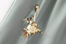 Load image into Gallery viewer, Spring Women Clothing Heavy Embroidery Sequ Shirt Straight Leg Pants