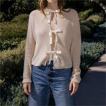 Load image into Gallery viewer, Women Bowknot Decoration Knitted Jacket