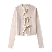 Load image into Gallery viewer, Women Bowknot Decoration Knitted Jacket