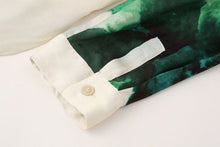 Load image into Gallery viewer, High End Gradient Printing Dyeing Faux Silk Shirt Top Women Spring Fashionable Chiffon Niche Long Sleeve Shirt