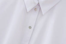 Load image into Gallery viewer, Women Clothing French Hollow Out Cutout Embroidery Short Shirt