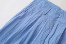 Load image into Gallery viewer, Summer Women Slim Fit Pleated Oblique Shoulder Tops Casual Trousers Suit