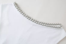 Load image into Gallery viewer, Spring Summer Light Luxury Design Heavy Industry Neckline Beaded Sexy Sleeveless Vest Slim Fit Slimming Top