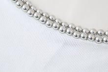 Load image into Gallery viewer, Spring Summer Light Luxury Design Heavy Industry Neckline Beaded Sexy Sleeveless Vest Slim Fit Slimming Top