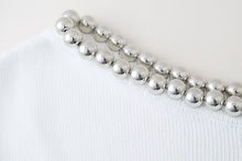 Load image into Gallery viewer, Spring Summer Light Luxury Design Heavy Industry Neckline Beaded Sexy Sleeveless Vest Slim Fit Slimming Top
