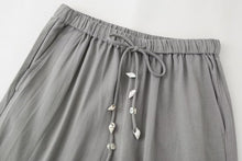 Load image into Gallery viewer, Summer Women Shell Decoration Top Shell Decoration Wide Leg Drawstring Trousers Suit