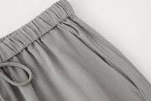 Load image into Gallery viewer, Summer Women Shell Decoration Top Shell Decoration Wide Leg Drawstring Trousers Suit