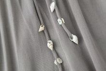 Load image into Gallery viewer, Summer Women Shell Decoration Top Shell Decoration Wide Leg Drawstring Trousers Suit