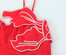 Load image into Gallery viewer, Summer Women Clothing Casual Simple Red Embroidery Sling Maxi Dress