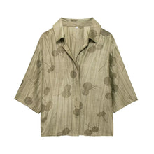 Load image into Gallery viewer, Women Clothing Summer Jacquard Loose Fitting Shirt Jacquard Pants Suit