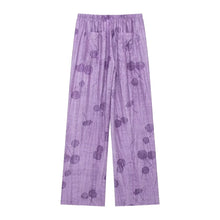 Load image into Gallery viewer, Women Clothing Summer Jacquard Loose Fitting Shirt Jacquard Pants Suit