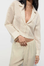 Load image into Gallery viewer, Cardigan Short Contrast Color Loose Top for Women