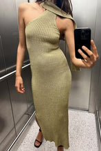 Load image into Gallery viewer, Women Metallic Knitted Loose Dress