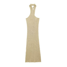 Load image into Gallery viewer, Women Metallic Knitted Loose Dress