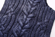 Load image into Gallery viewer, Women Clothing Winter Eight Strand Knitted Metallic Stand Collar Casual Knitted Vest Jacket
