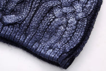 Load image into Gallery viewer, Women Clothing Winter Eight Strand Knitted Metallic Stand Collar Casual Knitted Vest Jacket