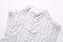 Load image into Gallery viewer, Women Clothing Winter Eight Strand Knitted Metallic Stand Collar Casual Knitted Vest Jacket