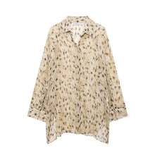 Load image into Gallery viewer, Summer Animal Pattern Printing Collared Single Breasted Long Sleeve Shirt Casual Trousers Suit Women