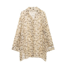 Load image into Gallery viewer, Summer Animal Pattern Printing Collared Single Breasted Long Sleeve Shirt Casual Trousers Suit Women