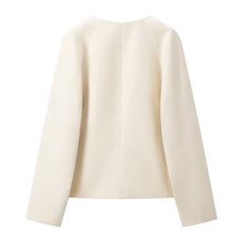 Load image into Gallery viewer, Spring Strap Decoration Soft Coat V Neck Elegant Sexy Metal Buckle Cardigan