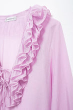 Load image into Gallery viewer, Autumn Women Graceful Fashionable Top Laminated Decoration Long Sleeve Shirt