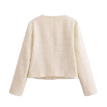 Load image into Gallery viewer, Women Clothing Autumn Winter Graceful Fashionable Classic Woolen Short Coat