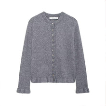Load image into Gallery viewer, Autumn Women Clothing Laminated Decoration Knitted Cardigan Sweater