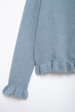Load image into Gallery viewer, Autumn Women Clothing Laminated Decoration Knitted Cardigan Sweater