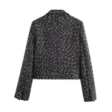 Load image into Gallery viewer, Autumn Women Clothing Short Texture Double Breasted Blazer