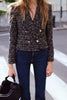 Autumn Women Clothing Short Texture Double Breasted Blazer