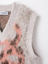 Load image into Gallery viewer, Spring Sweet Bristle Effect Jacquard Vest Sweater