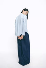 Load image into Gallery viewer, Women Clothing Spring Street Stitching Button Decoration Poplin Shirt