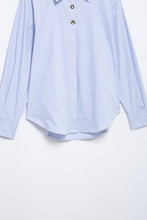 Load image into Gallery viewer, Women Clothing Spring Street Stitching Button Decoration Poplin Shirt