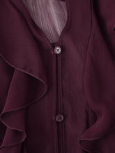 Load image into Gallery viewer, Design V neck Laminated Decoration Shirt Summer Casual Blouse