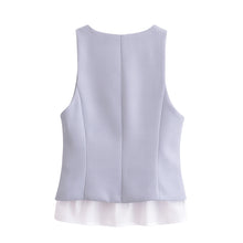 Load image into Gallery viewer, Spring Women Clothes Striped Patchwork Top Vest