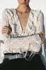 Spring Women Clothing Simple Slim Lace Laminated Decoration Top