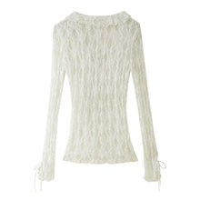 Load image into Gallery viewer, Spring Women Clothing Simple Slim Lace Laminated Decoration Top