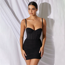 Load image into Gallery viewer, Mesh Backless Design Sling Boning Corset Dress