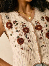 Load image into Gallery viewer, Women Loose Hollowed Lace Cardigan Vest