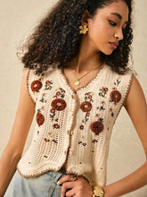 Load image into Gallery viewer, Women Loose Hollowed Lace Cardigan Vest