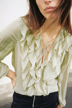 Load image into Gallery viewer, Women Clothing Spring Summer Casual Laminated Decoration Translucent Shirt