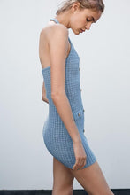 Load image into Gallery viewer, Summer Hanging Collar Single Breasted Slim Fit Dress Women
