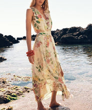 Load image into Gallery viewer, Summer Open Design Floral Print Dress Women