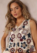Load image into Gallery viewer, Women Summer Single Button Embroidered Vest