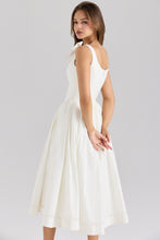 Load image into Gallery viewer, House Same French Sweet Bowknot Decoration Gentle Elegant Graceful U Collar Waist Trimming Spaghetti Straps Dress