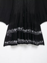 Load image into Gallery viewer, Women Clothing Summer round Neck Embroidered Translucent Long Sleeve Shirt Top Women